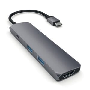 USB адаптер Satechi Slim Aluminum Type-C Multi-Port Adapter with Type-C Charging Port
