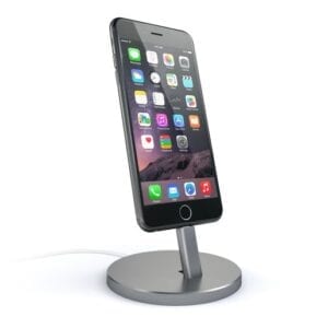 Подставка док-станция Satechi Aluminum Desktop Charging Stand для iPhone с Lightning разъемом (ST-AIPDM)