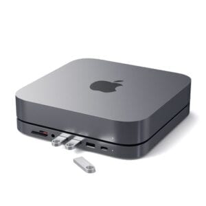 USB док станция с подставкой Satechi Mac Mini Stand & Hub для Mac Mini