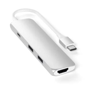 USB адаптер Satechi Slim Aluminum Type-C Multi-Port Adapter с Type-C Charging Port (ST-CMAS)
