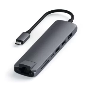 USB-C адаптер Satechi Type-C Slim Multiport с Ethernet Adapter (ST-UCSMA3M)