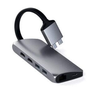 USB-хаб Satechi Type-C Dual Multimedia Adapter для Macbook с двумя портами USB-C (ST-TCDMMAM)