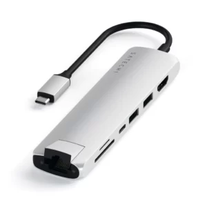 USB-C адаптер Satechi Type-C Slim Multiport с Ethernet Adapter (ST-UCSMA3S)